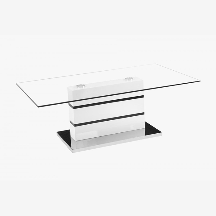 Yoki High Gloss Glass Top Coffee Table